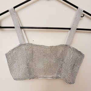 silver CropTop